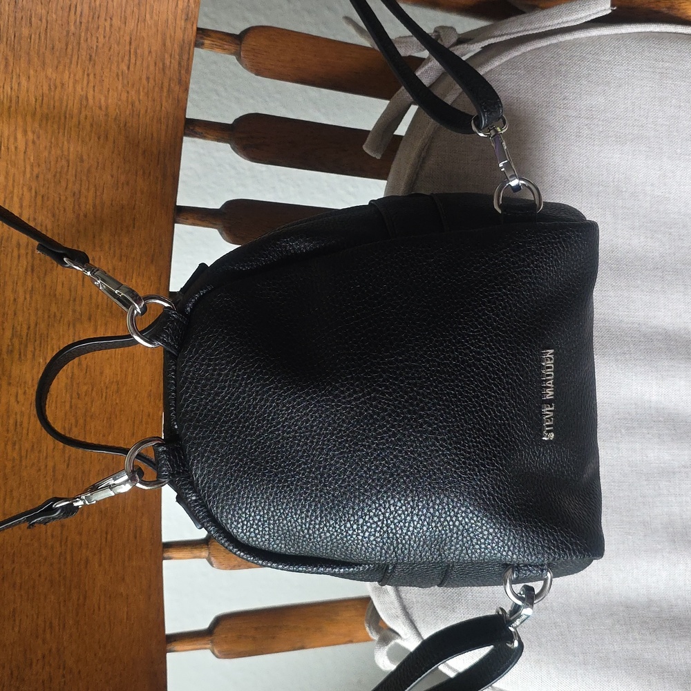 Steve Madden Black Textured Mini Backpack - image 2